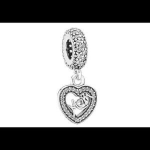 Pandora Center Of My Heart Charm, 791521CZ